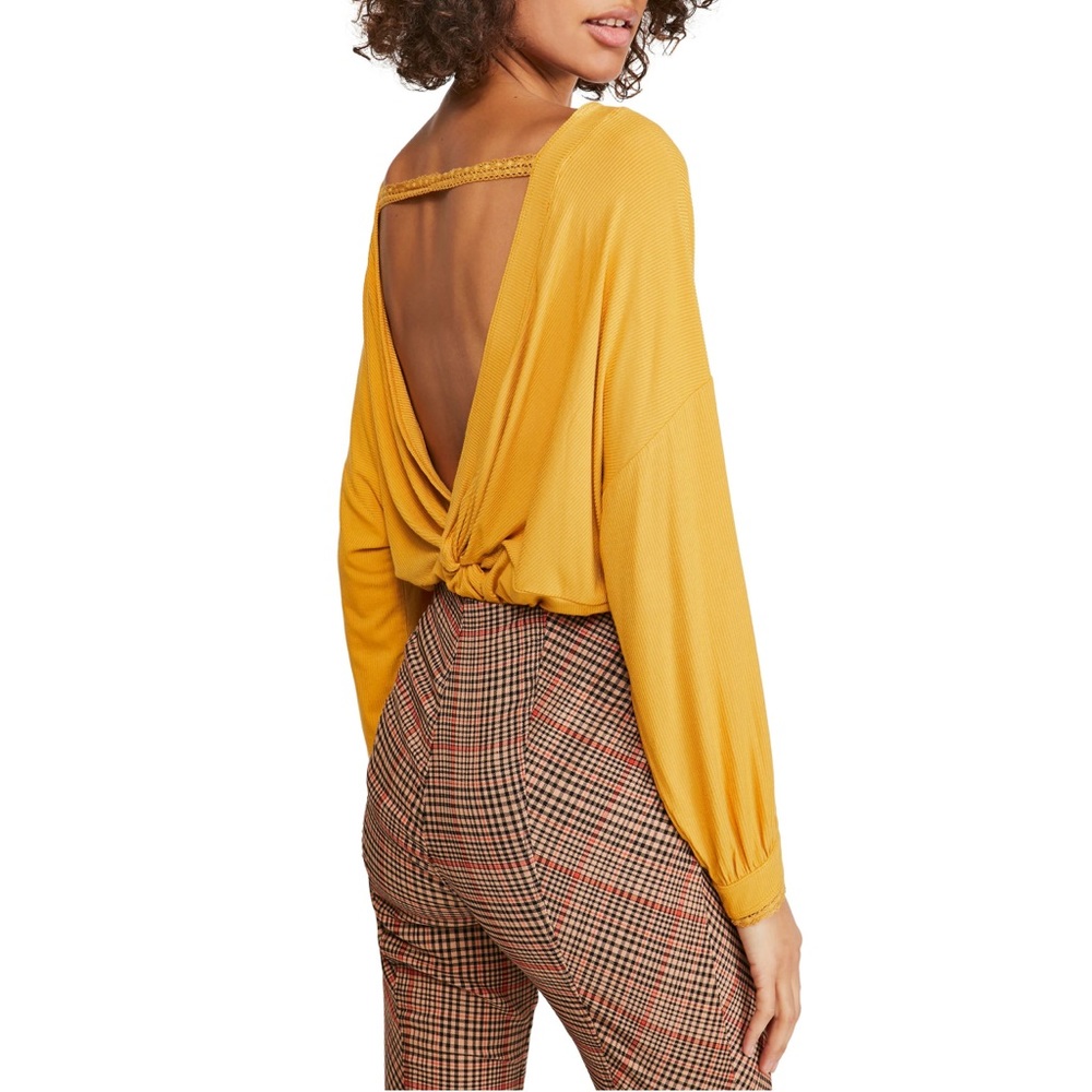 Free People Shimmy Shake Top Gold